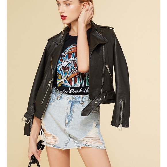 All Saints Jackets & Blazers - All Saints Leather Biker Jacket